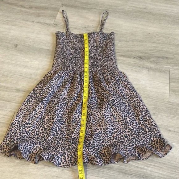 Reformation Rouen shirred leopard-print dress 6 LINEN - Picture 4 of 5